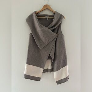 JOIE Ligere Colorblock Belted Wool Vest
